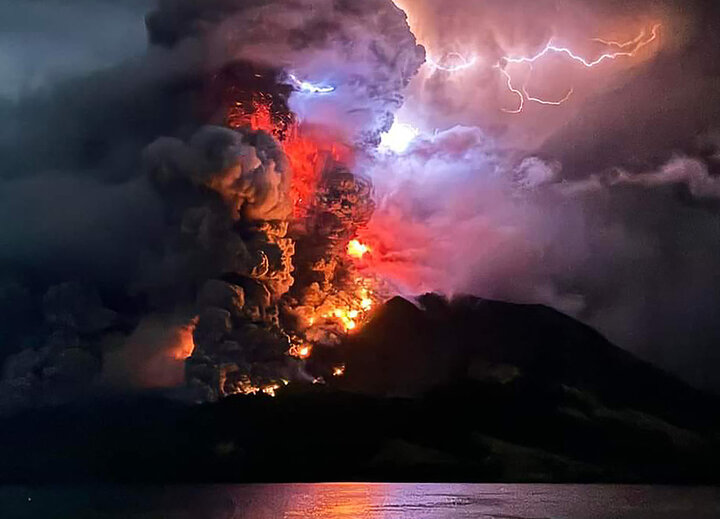دومین فوران آتشفشان در اندونزی